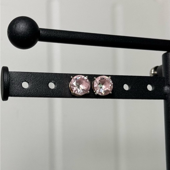 Light Pink Diamond Earrings EUC - Picture 3 of 4